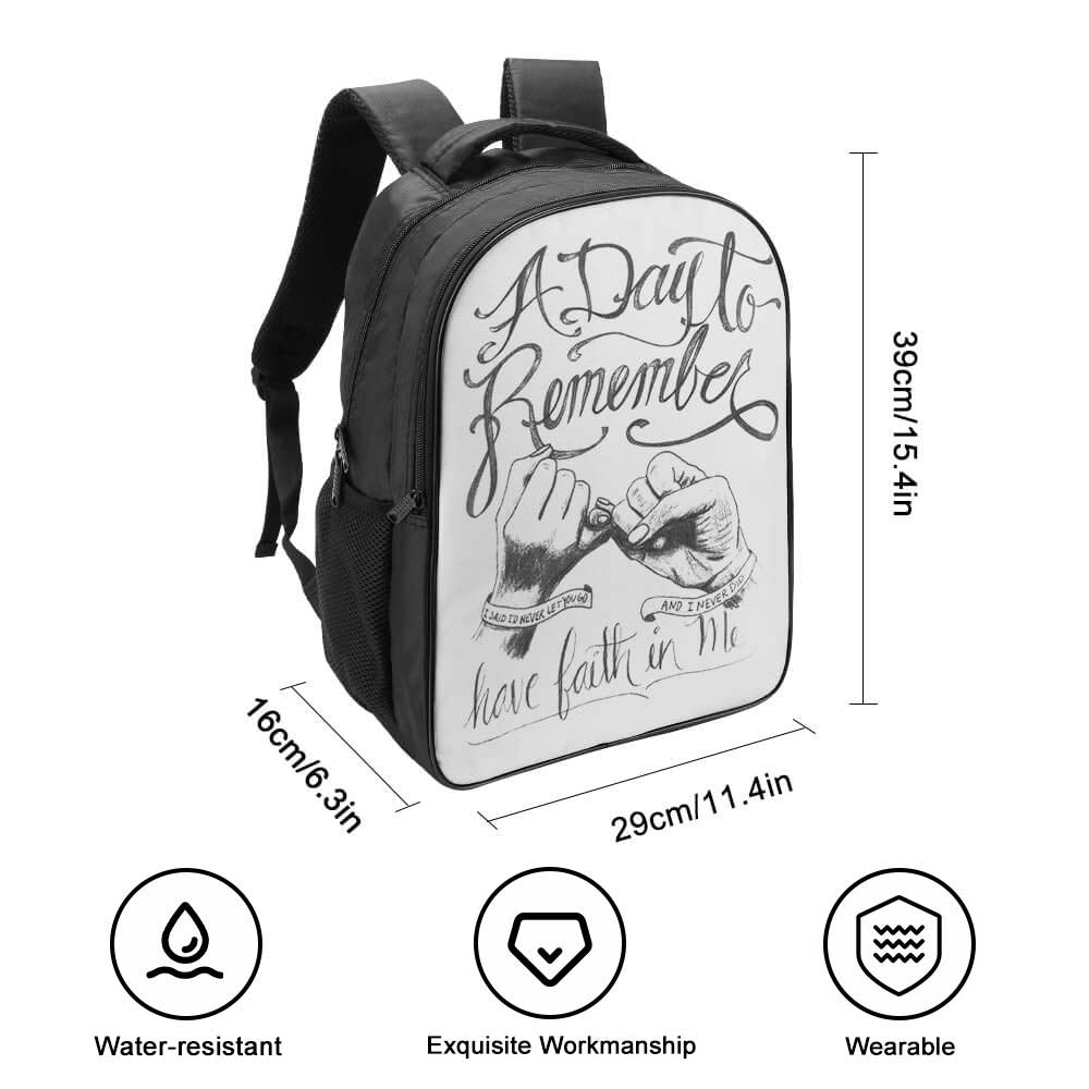 16 Inch 2 Compartment Backpack