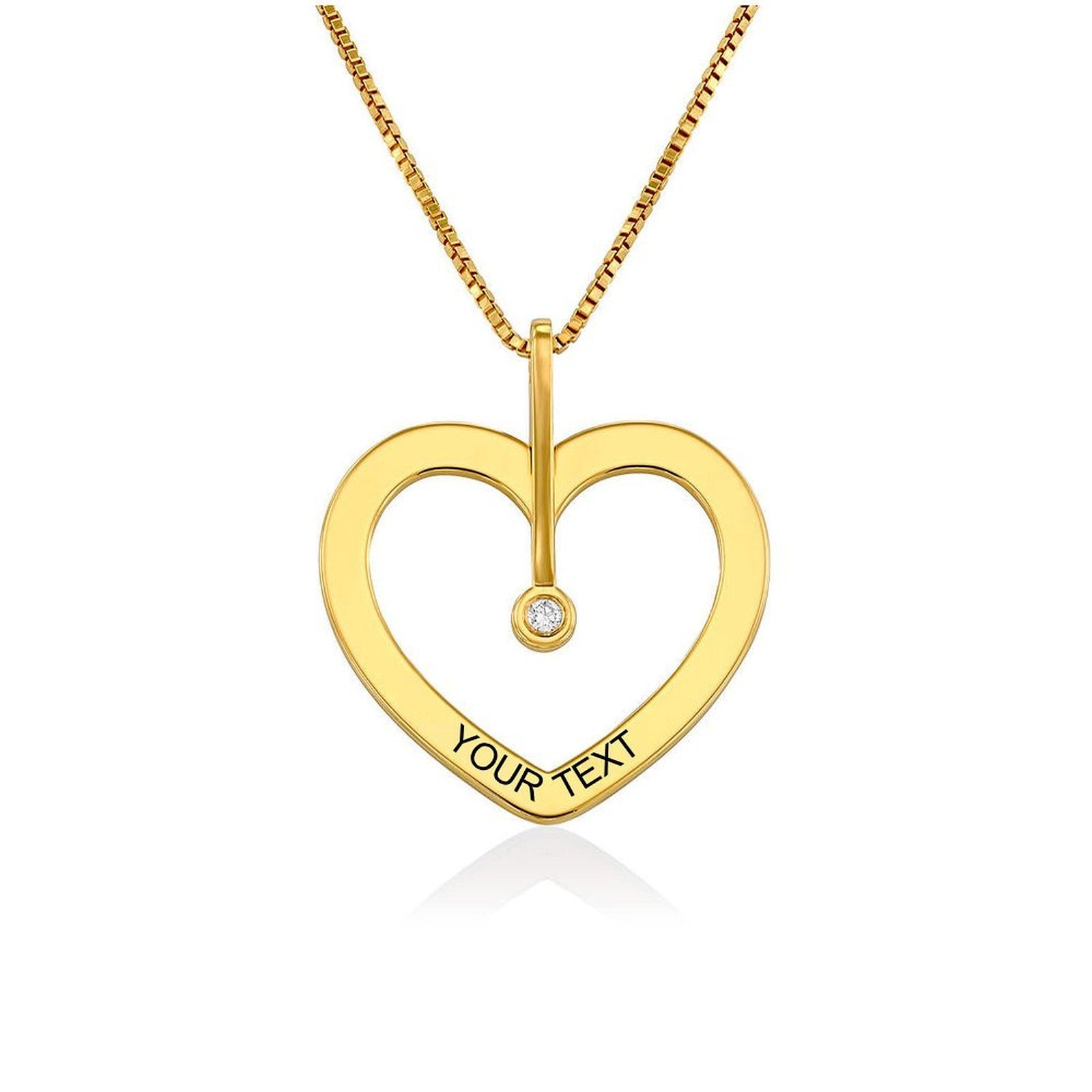 Heart Shaped Diamond Necklace