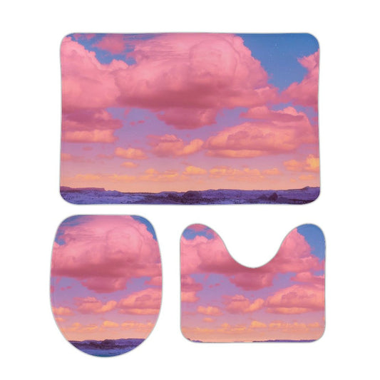 Coral Velvet Floor Mat Three Sets