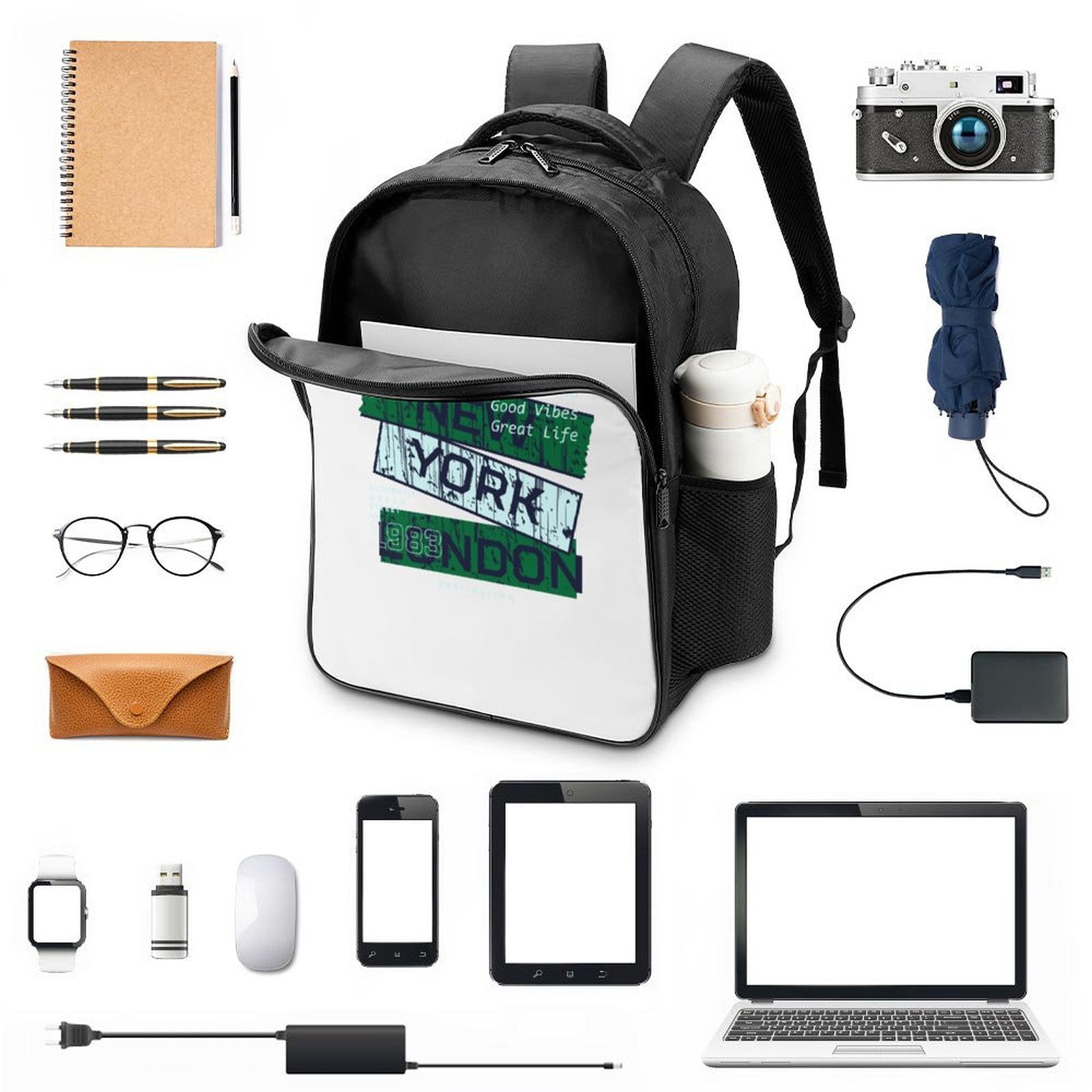 16 Inch 2 Compartment Backpack