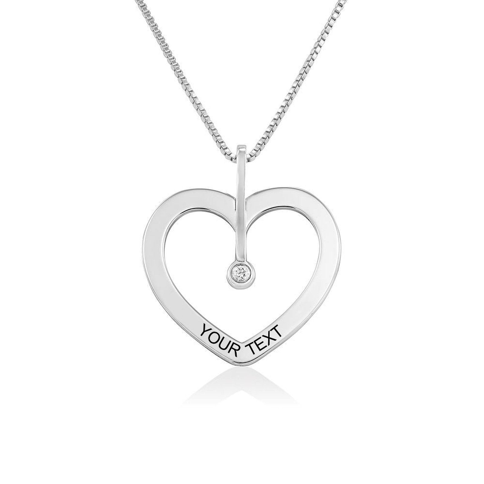 Heart Shaped Diamond Necklace