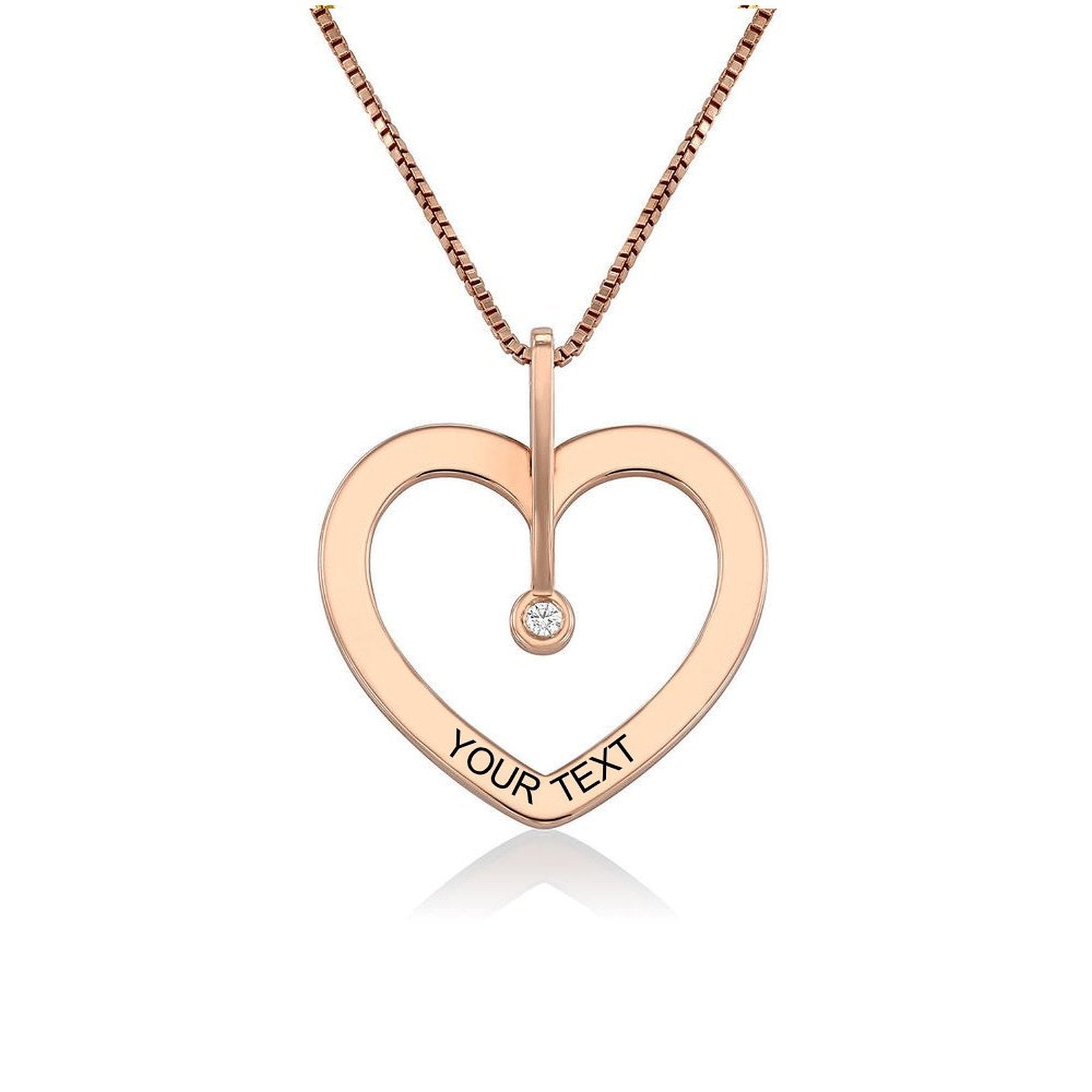 Heart Shaped Diamond Necklace